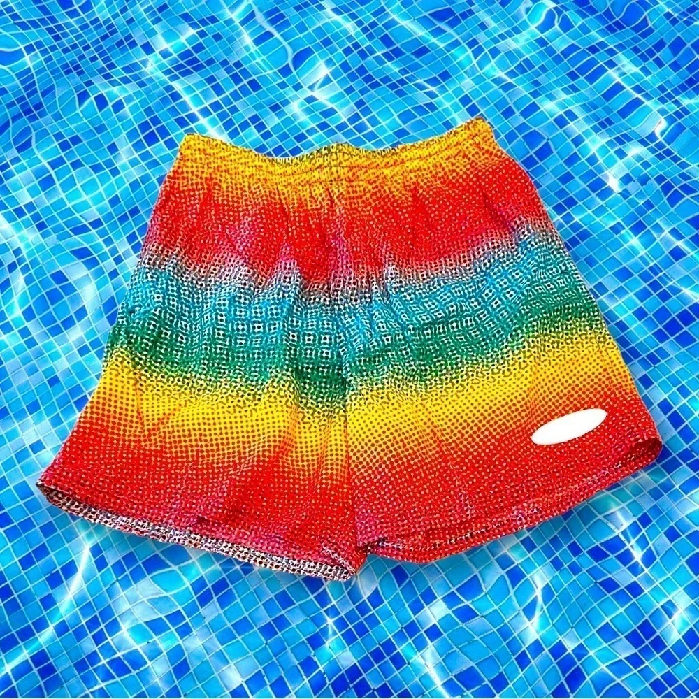 NWOT Joe Boxer Mens Size Medium Multicolor Lined Swim Shorts